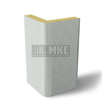 Угловые сэндвич-панели вертикальные из пенополиуретана, ширина 1200 мм, толщина 30 мм, RAL7035 Угловые сэндвич-панели вертикальные из пенополиуретана, ширина 1200 мм, толщина 30 мм, RAL7035