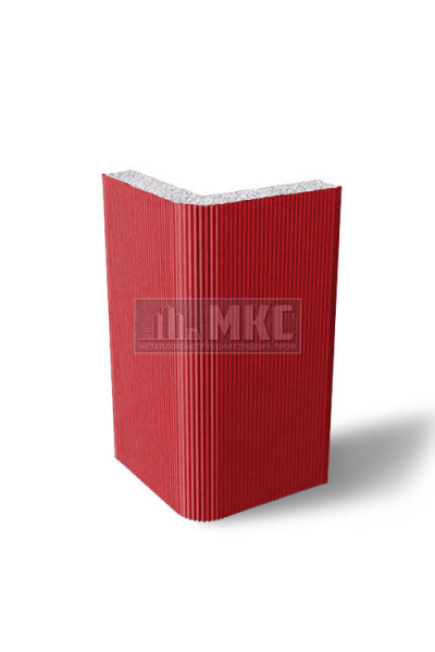 Угловые сэндвич-панели вертикальные из пенополистирола, ширина 1200 мм, толщина 30 мм, RAL3020