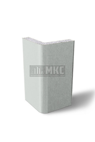 Угловые сэндвич-панели вертикальные из пенополистирола, ширина 1200 мм, толщина 20 мм, RAL7035