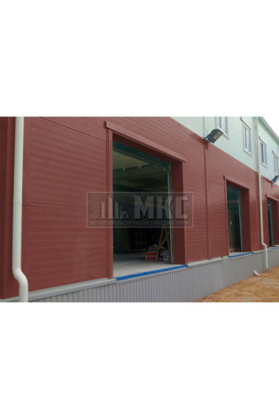 Угловые сэндвич-панели вертикальные из пенополистирола, ширина 1000 мм, толщина 20 мм, RAL3009