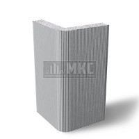 Угловые сэндвич-панели вертикальные из пенополистирола, ширина 1000 мм, толщина 10 мм, RAL7004