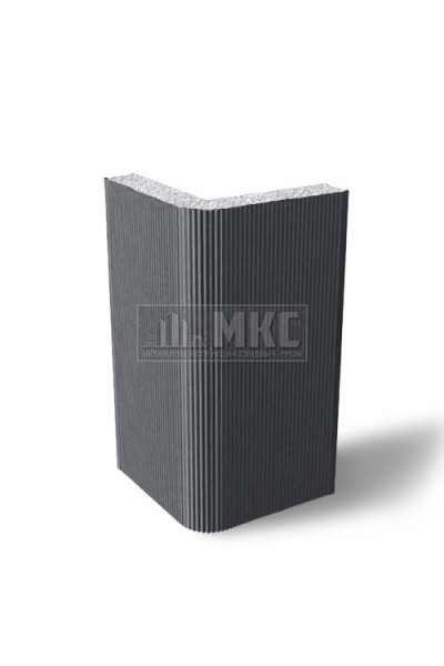 Угловые сэндвич-панели вертикальные из пенополистирола, ширина 1200 мм, толщина 10 мм, RAL7024