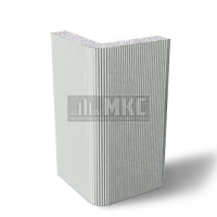 Угловые сэндвич-панели вертикальные из пенополистирола, ширина 1000 мм, толщина 20 мм, RAL7035