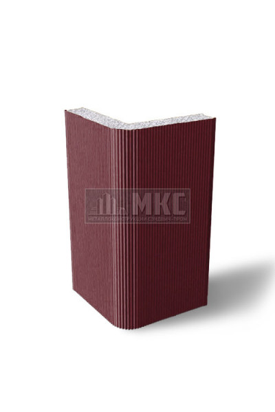 Угловые сэндвич-панели вертикальные из пенополистирола, ширина 1000 мм, толщина 10 мм, RAL3005