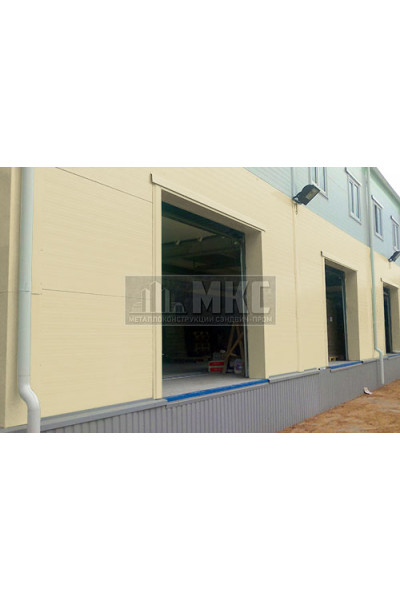 Угловые сэндвич-панели вертикальные из пенополистирола, ширина 1000 мм, толщина 40 мм, RAL1014