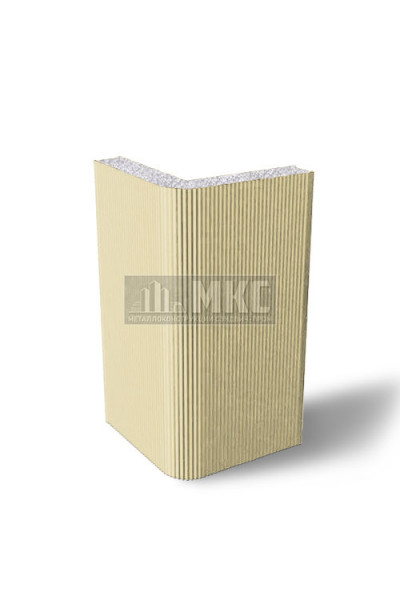 Угловые сэндвич-панели вертикальные из пенополистирола, ширина 1000 мм, толщина 40 мм, RAL1014