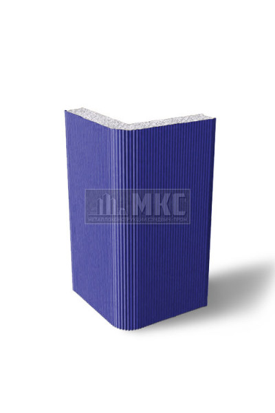 Угловые сэндвич-панели вертикальные из пенополистирола, ширина 1200 мм, толщина 20 мм, RAL5002