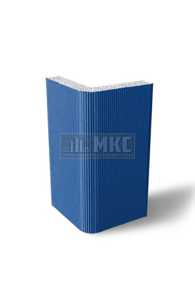 Угловые сэндвич-панели вертикальные из пенополистирола, ширина 1200 мм, толщина 20 мм, RAL5005