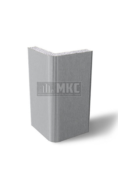 Угловые сэндвич-панели вертикальные из пенополистирола, ширина 1200 мм, толщина 40 мм, RAL7004