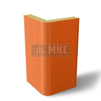 Угловые сэндвич-панели вертикальные из пенополиуретана, ширина 1200 мм, толщина 50 мм, RAL2004