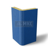 Угловые сэндвич-панели вертикальные из пенополиуретана, ширина 1200 мм, толщина 20 мм, RAL5005