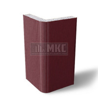 Угловые сэндвич-панели вертикальные из пенополистирола, ширина 1000 мм, толщина 40 мм, RAL3005