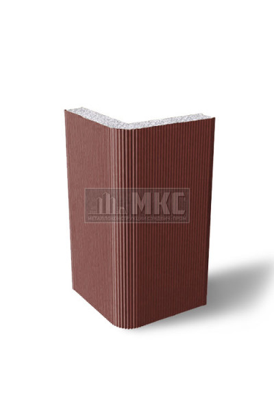 Угловые сэндвич-панели вертикальные из пенополистирола, ширина 1000 мм, толщина 40 мм, RAL3009