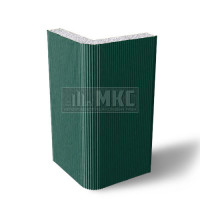 Угловые сэндвич-панели вертикальные из пенополистирола, ширина 1200 мм, толщина 10 мм, RAL6005