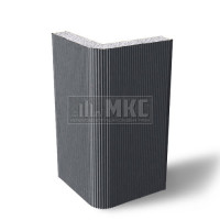 Угловые сэндвич-панели вертикальные из пенополистирола, ширина 1000 мм, толщина 30 мм, RAL7024