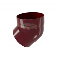Колено трубы 45 град. ПВХ бордо RAL 3005
