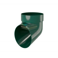 Колено сливное ПВХ зелёный RAL 6005