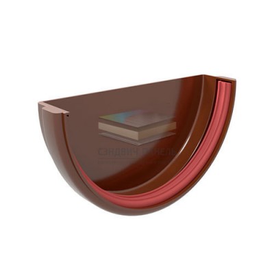 Заглушка желоба универсальная ПВХ шоколадная RAL 8017