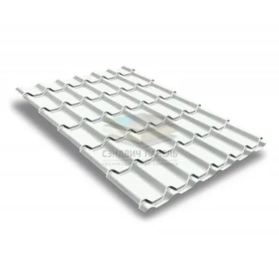 Металлочерепица Модерн 0,4 RAL9003 Полиэстер