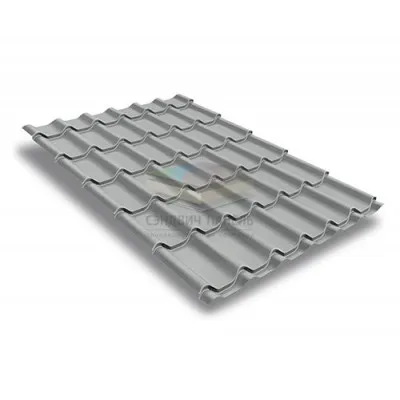 Металлочерепица Модерн 0,45 RAL9006 Полиэстер