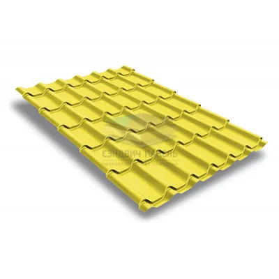 Металлочерепица Модерн 0,45 RAL1018 Полиэстер