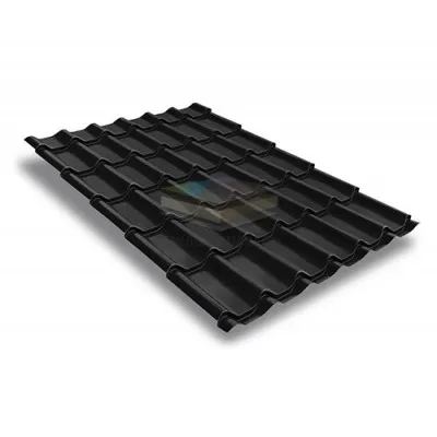 Металлочерепица Модерн 0,45 RAL9005 Drap