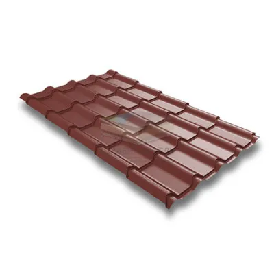 Металлочерепица Камея 0.5 RAL3009 Satin
