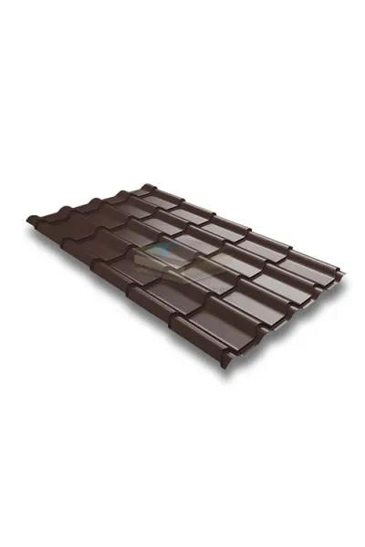 Металлочерепица Камея 0.5 RAL8017 Quarzit