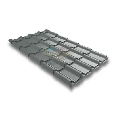 Металлочерепица Камея 0.45 RAL7005 Полиэстер