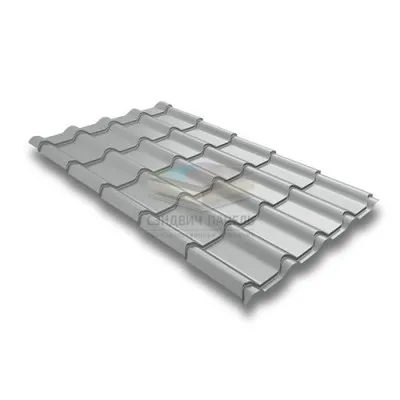 Металлочерепица Камея 0.5 RAL9006 Satin