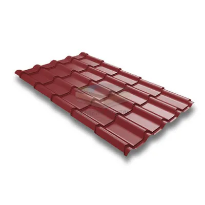 Металлочерепица Камея 0.5 RAL3011 Satin
