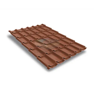 Металлочерепица классик 0,45 RAL8004 Drap