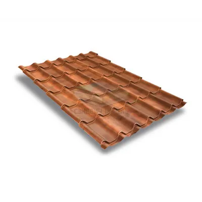 Металлочерепица классик 0,45 Orange Safari Twincolor