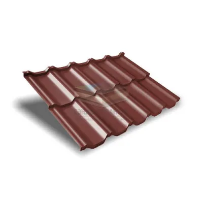 Металлочерепица модульная квинта Uno c 3D резом 0,5 RR 29 GreenСoat Pural