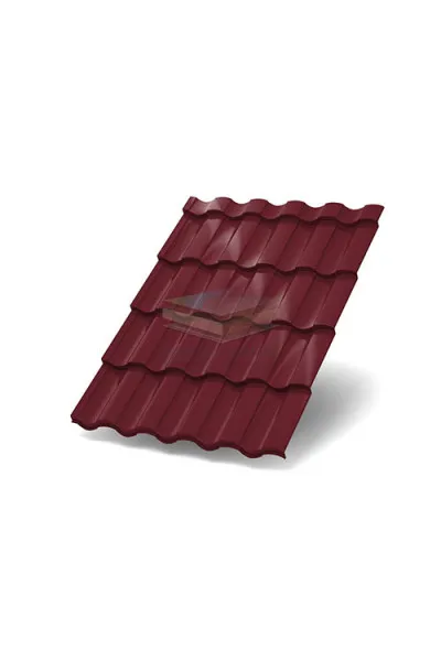 Металлочерепица Монтекристо-ML-0,5 RAL3005 Colorcoat Prisma