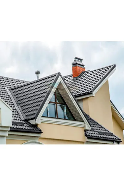 Металлочерепица Монтекристо-XL-0,5 RAL7024 Colorcoat Prisma