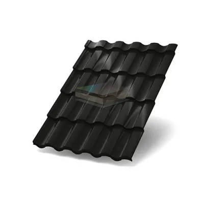 Металлочерепица Монтекристо-M-0,5 RAL9005 PURMAN