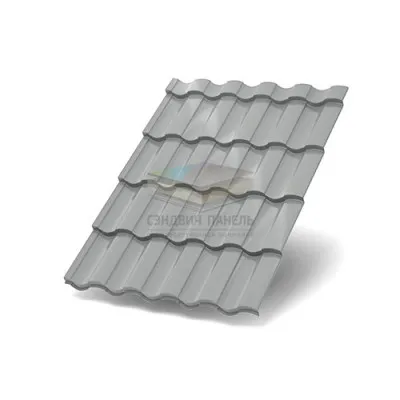 Металлочерепица Монтекристо-S-0,5 RAL9006 Norman