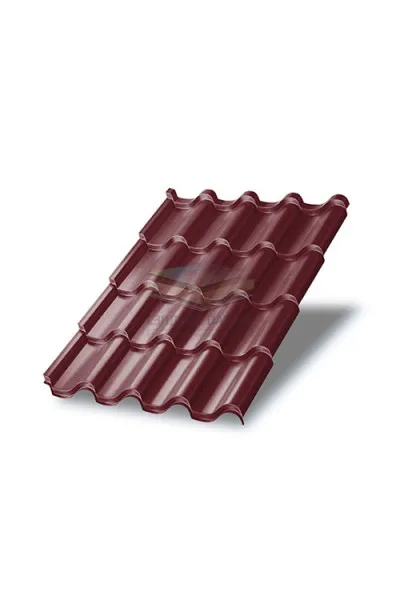 Металлочерепица Монтерроса-X-0,5 RAL3005 Colorcoat Prisma
