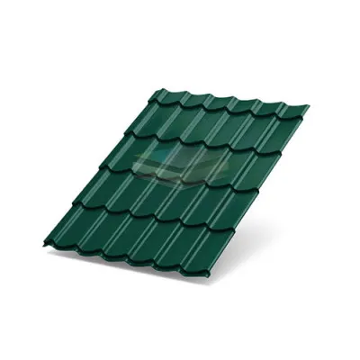 Металлочерепица Ламонтерра X 0.5 RAL6005 PURMAN