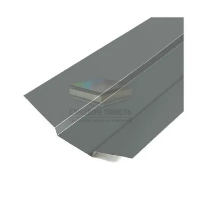 Планка ендовы верхняя 76х76х2000-0.45 Ral 7005 Полиэстер