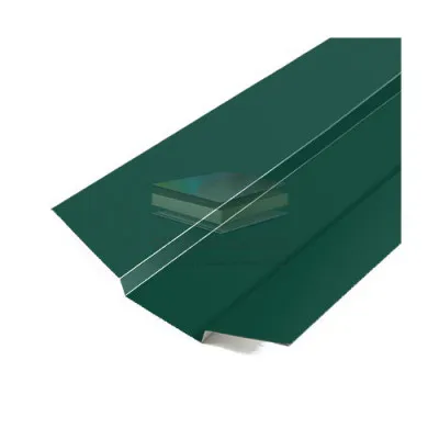 Планка ендовы верхняя 76х76х2000-0.4 Ral 6005 Полиэстер