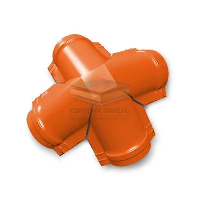 Четверник конька полукруглого 0,45 RAL2004 Полиэстер с пленкой
