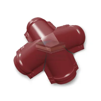 Четверник конька полукруглого 0,5 RAL3011 Satin с пленкой