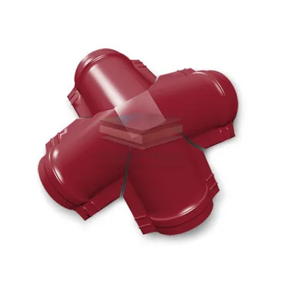 Четверник конька полукруглого 0,45 RAL3003 Полиэстер с пленкой