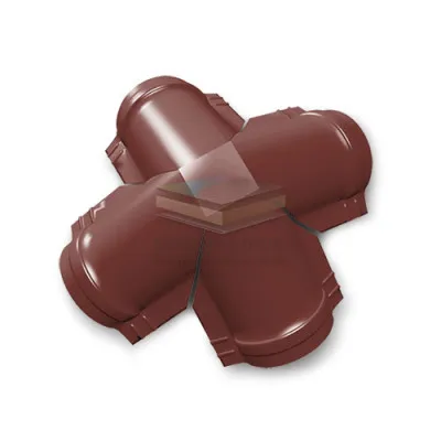 Четверник конька полукруглого 0,5 RAL3009 Satin с пленкой