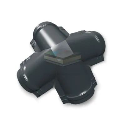 Четверник конька полукруглого 0,5 RAL7016 Drap TX с пленкой