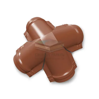 Четверник конька полукруглого 0,5 RAL8004 Satin с пленкой