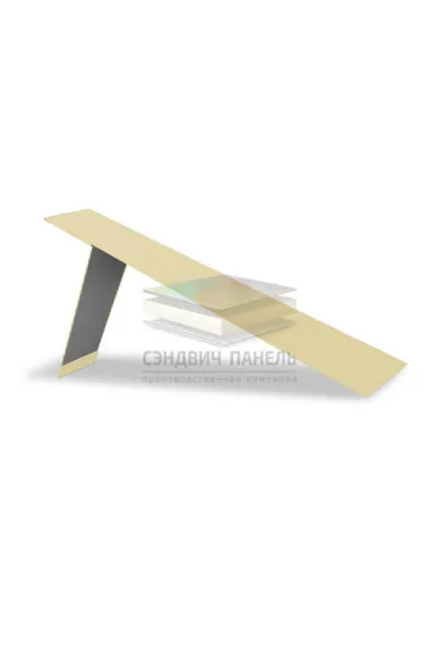Планка карнизная фальц 130х80 0,5 Satin с пленкой