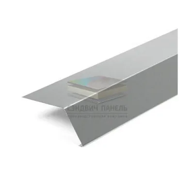 Планка карнизная 100х60 0,5 RAL9006 Satin с пленкой